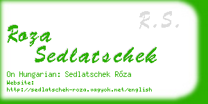 roza sedlatschek business card